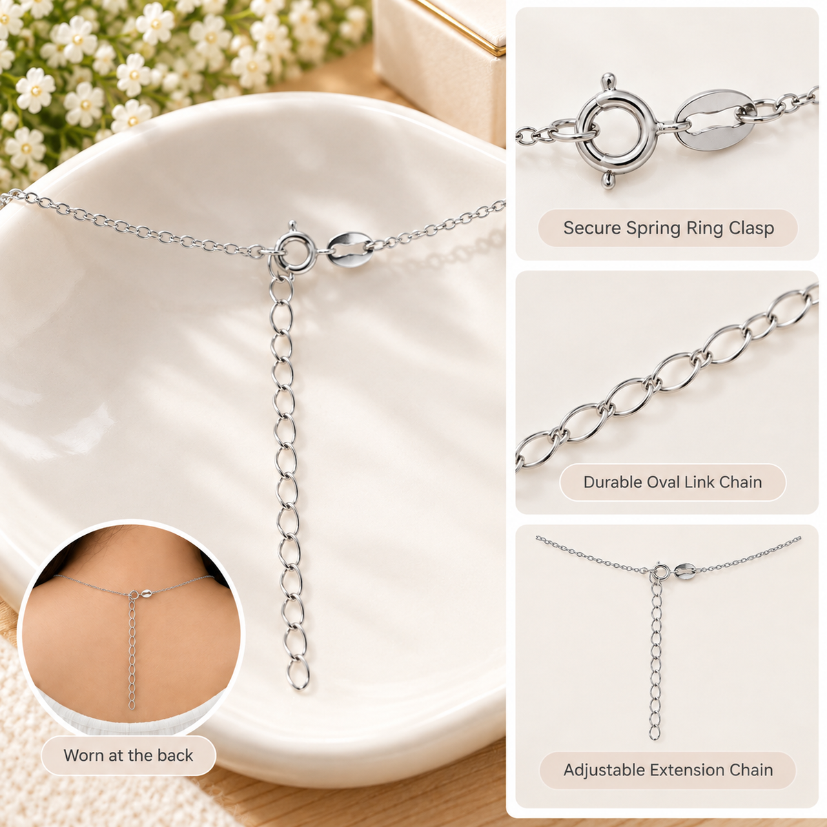 Sterling Silver Initial Necklace
