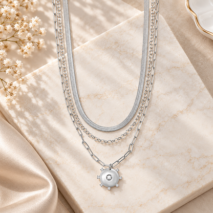 Layered Initial Pendant Necklace