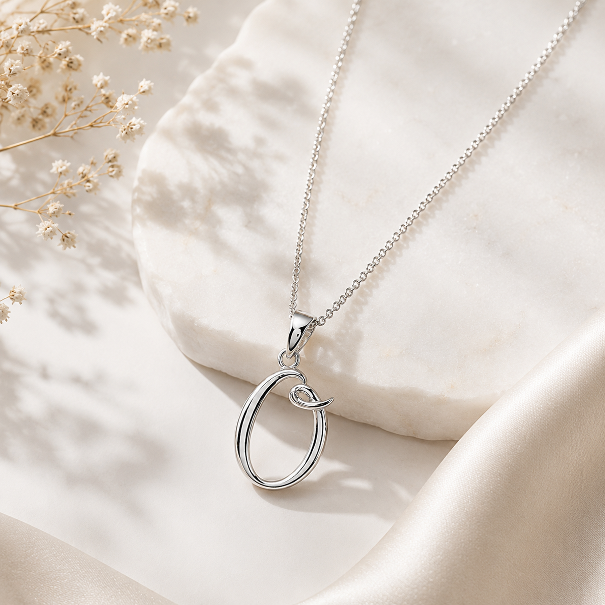 Sterling Silver Initial Necklace
