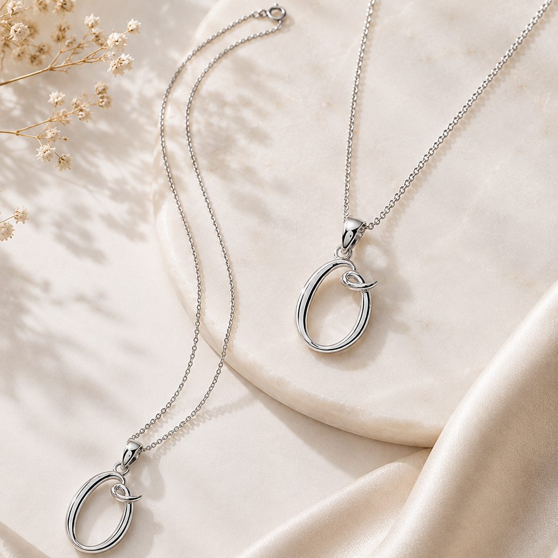 Sterling Silver Initial Necklace