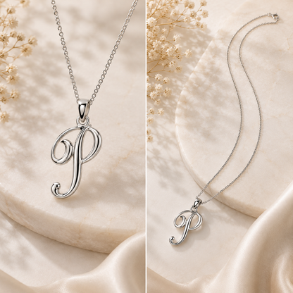 Sterling Silver Initial Necklace