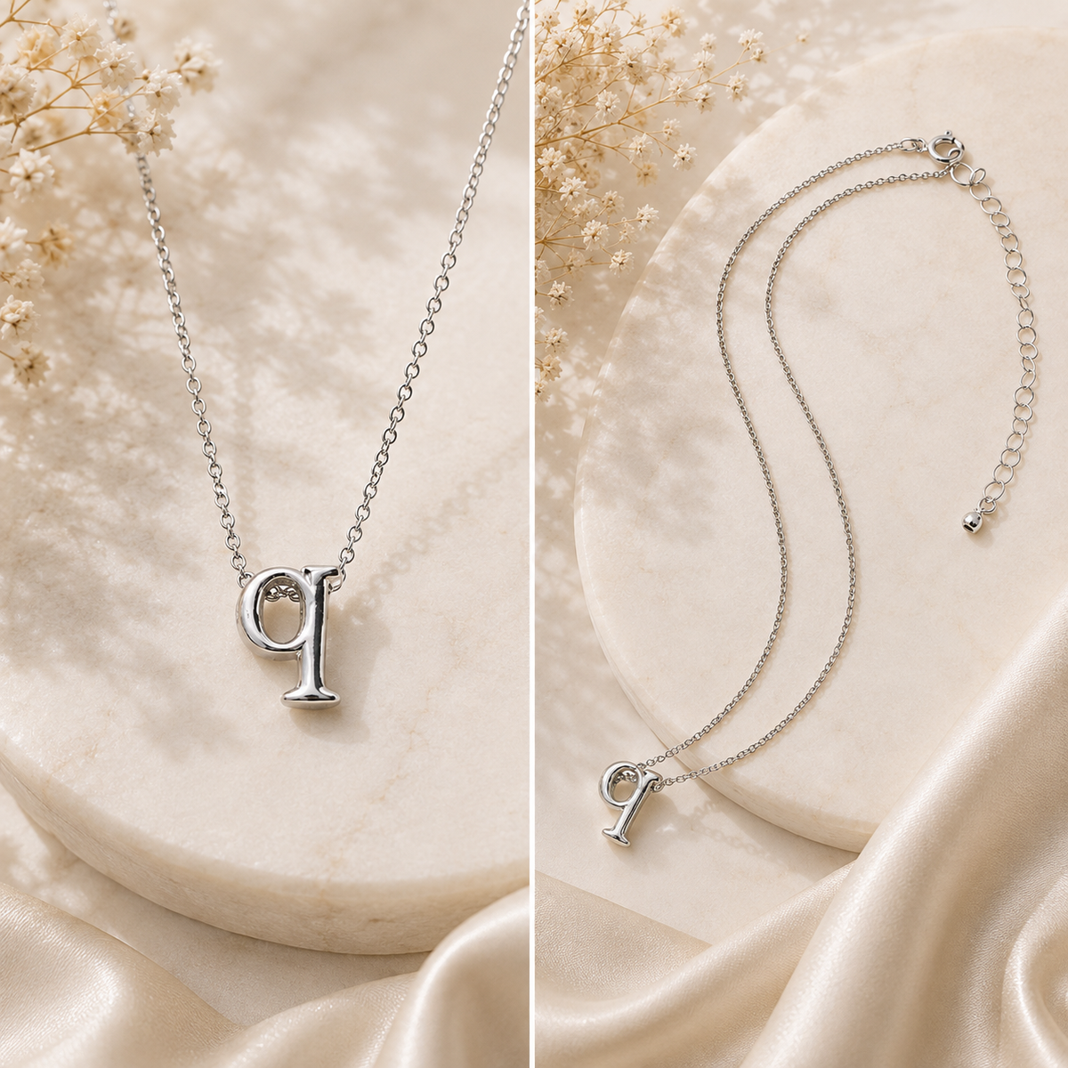 Sterling Silver Initial Necklace