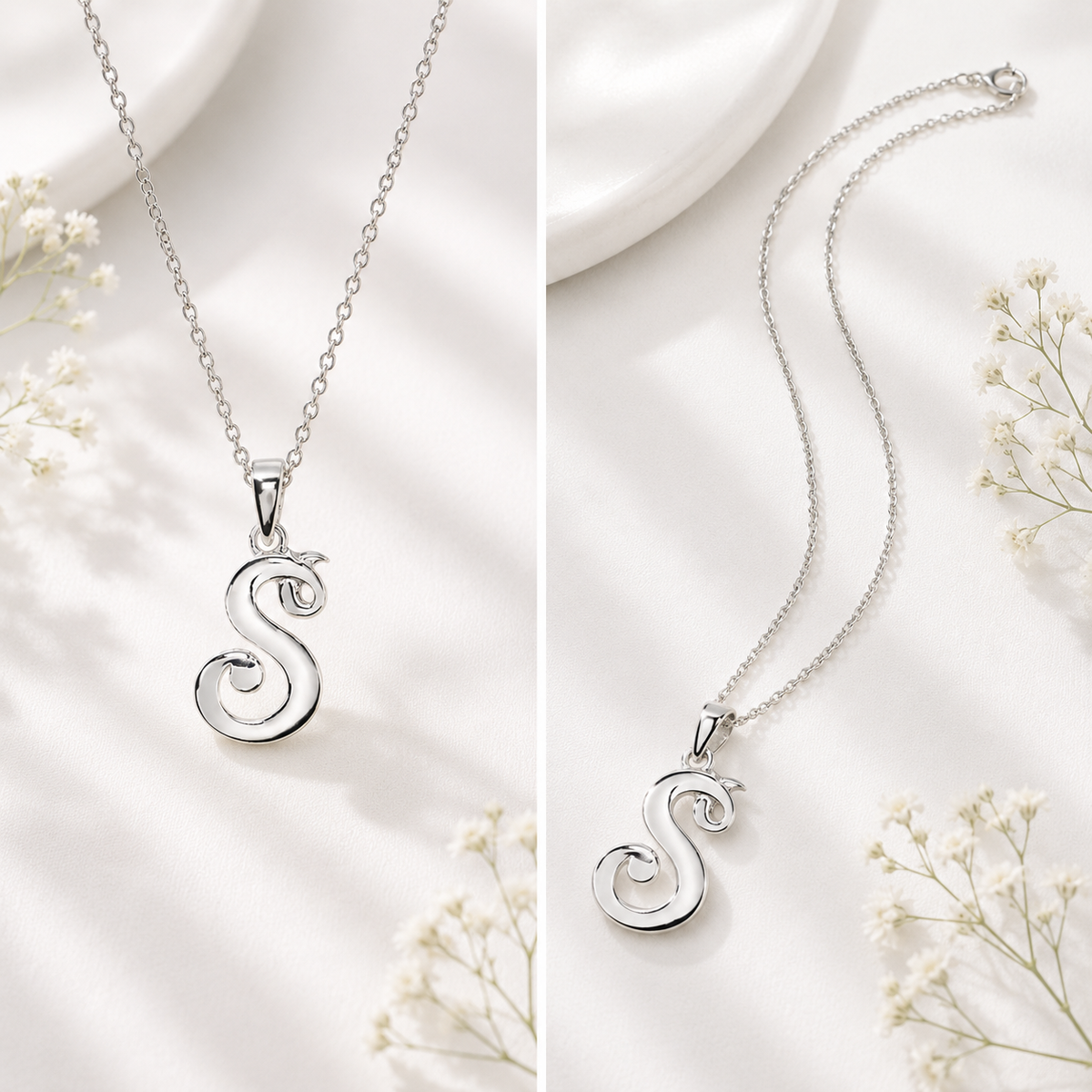 Sterling Silver Initial Necklace