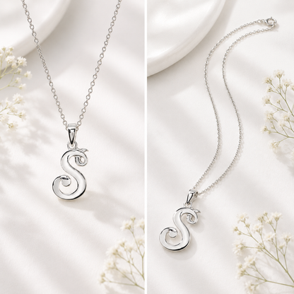 Sterling Silver Initial Necklace