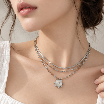 Layered Initial Pendant Necklace
