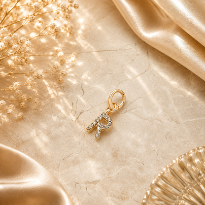 Crystal Initial Letter Charm