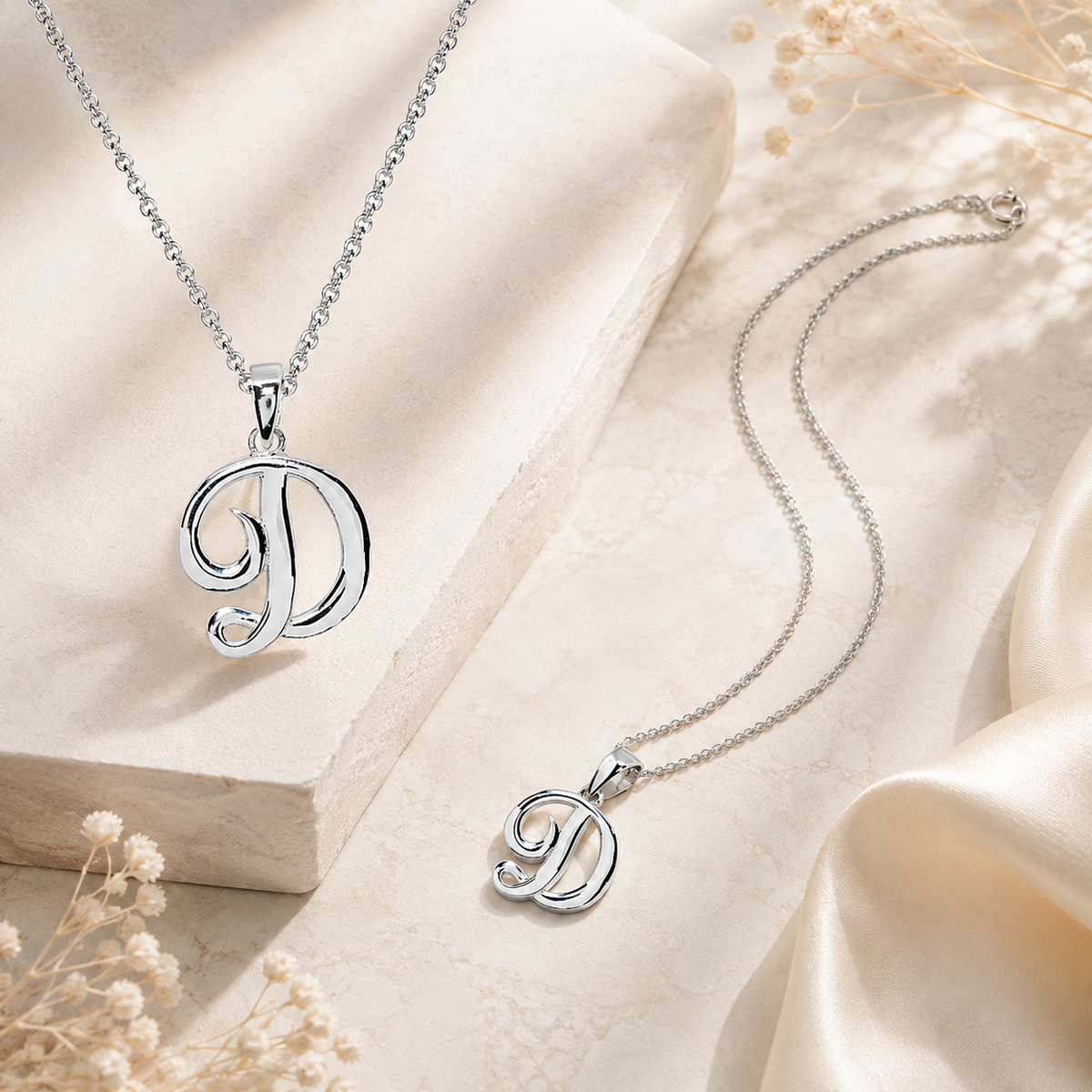 Sterling Silver Initial Necklace
