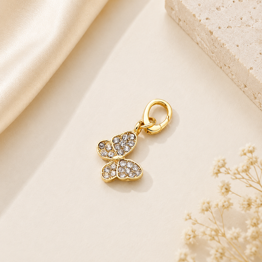 Crystal Initial Letter Charm