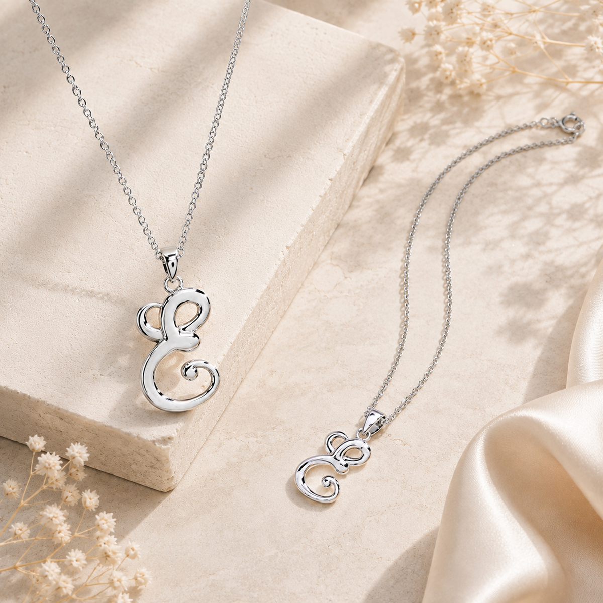 Sterling Silver Initial Necklace