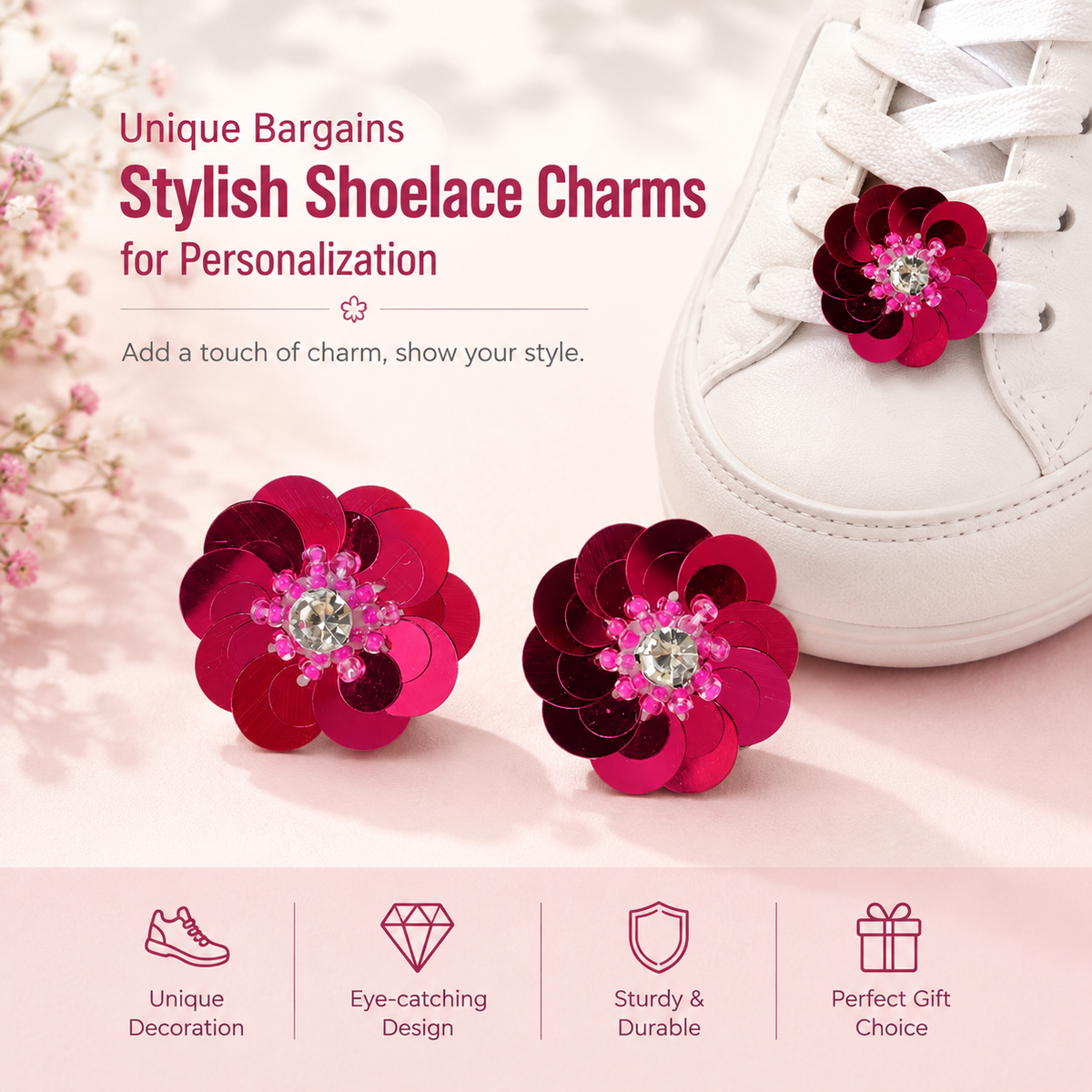 Floral Shoelace Charms