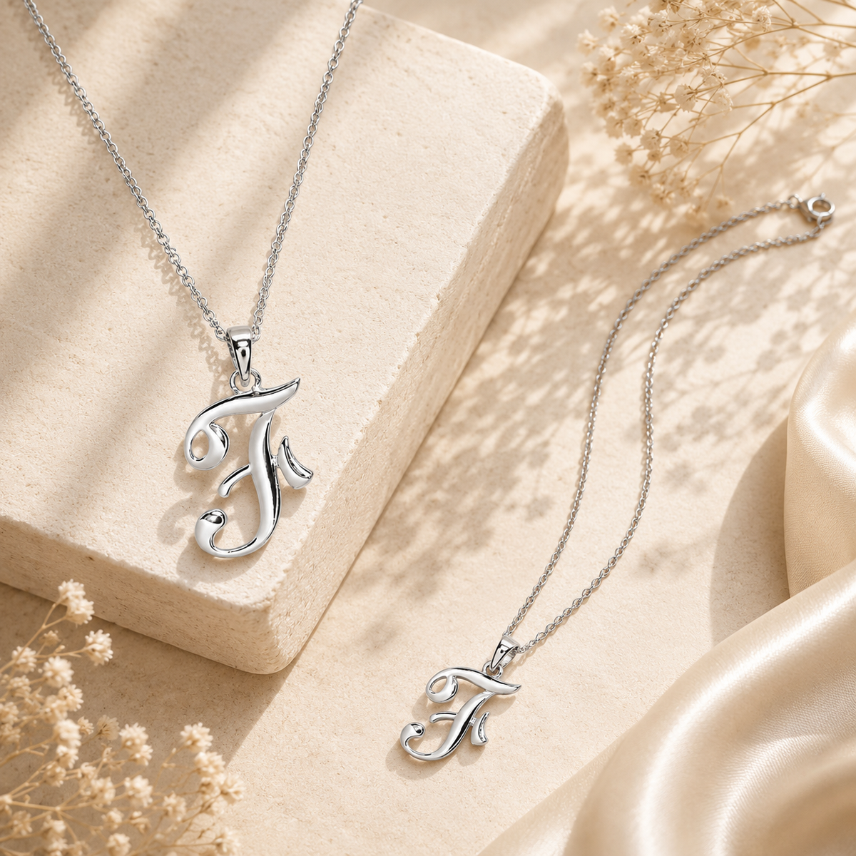 Sterling Silver Initial Necklace