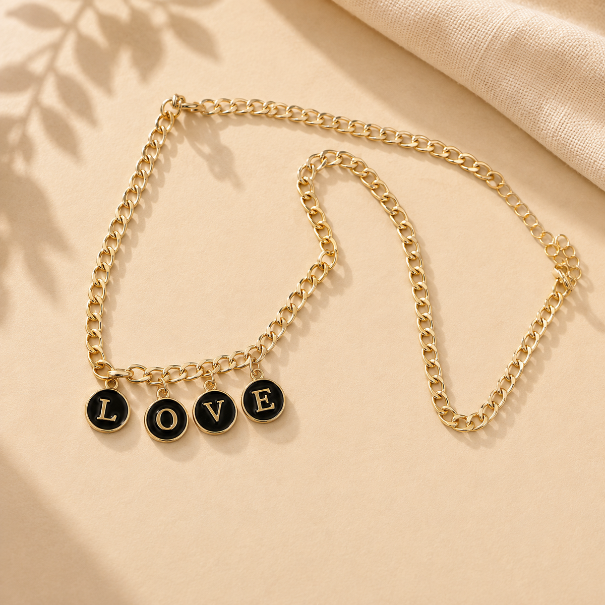 Black & Gold Alphabet Charm Set