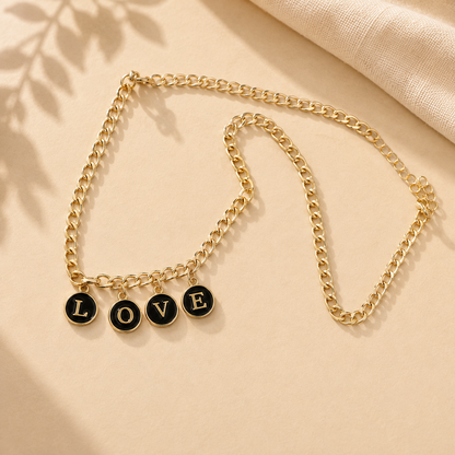 Black & Gold Alphabet Charm Set