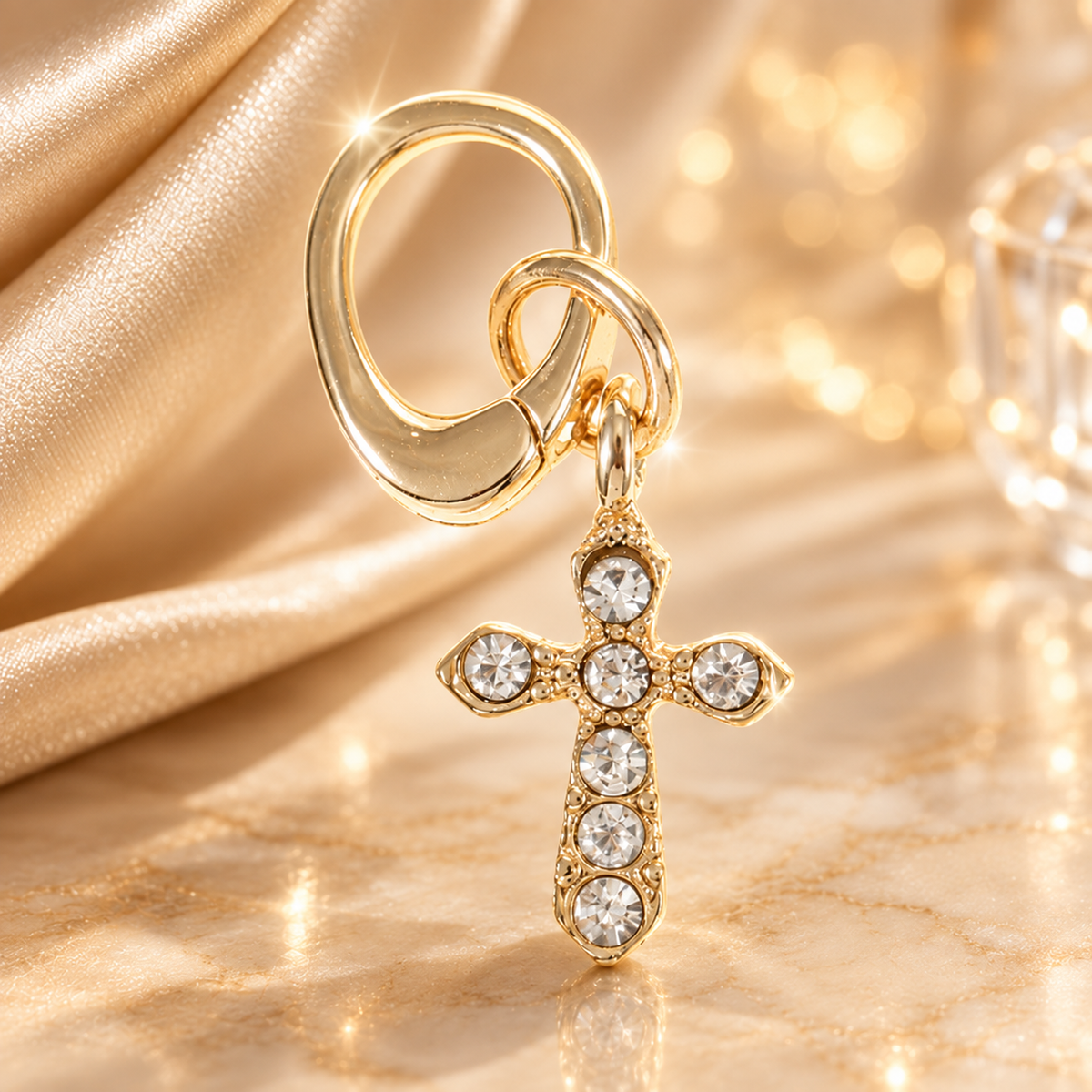 Crystal Initial Letter Charm