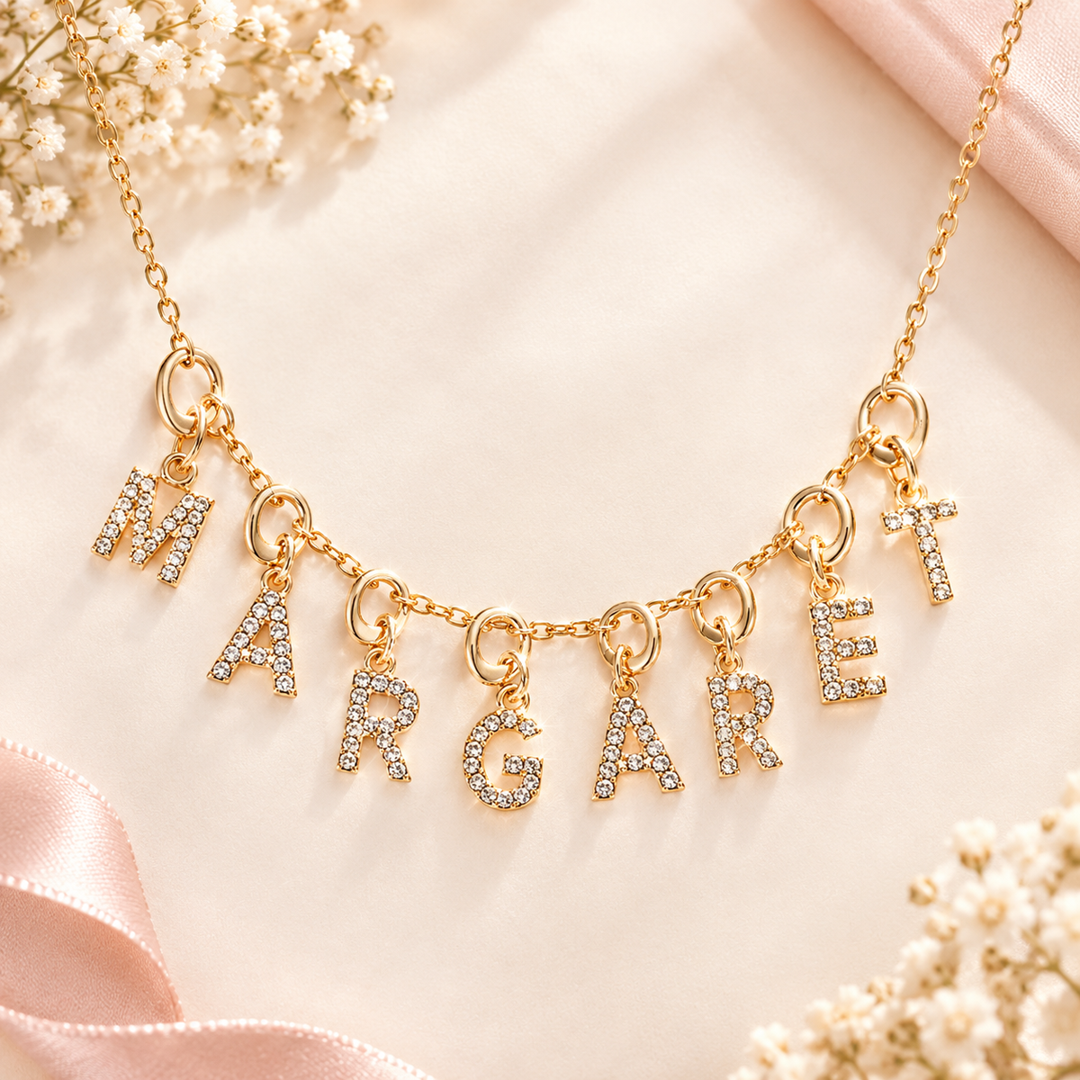 Personalized Crystal Letter Charm Combo